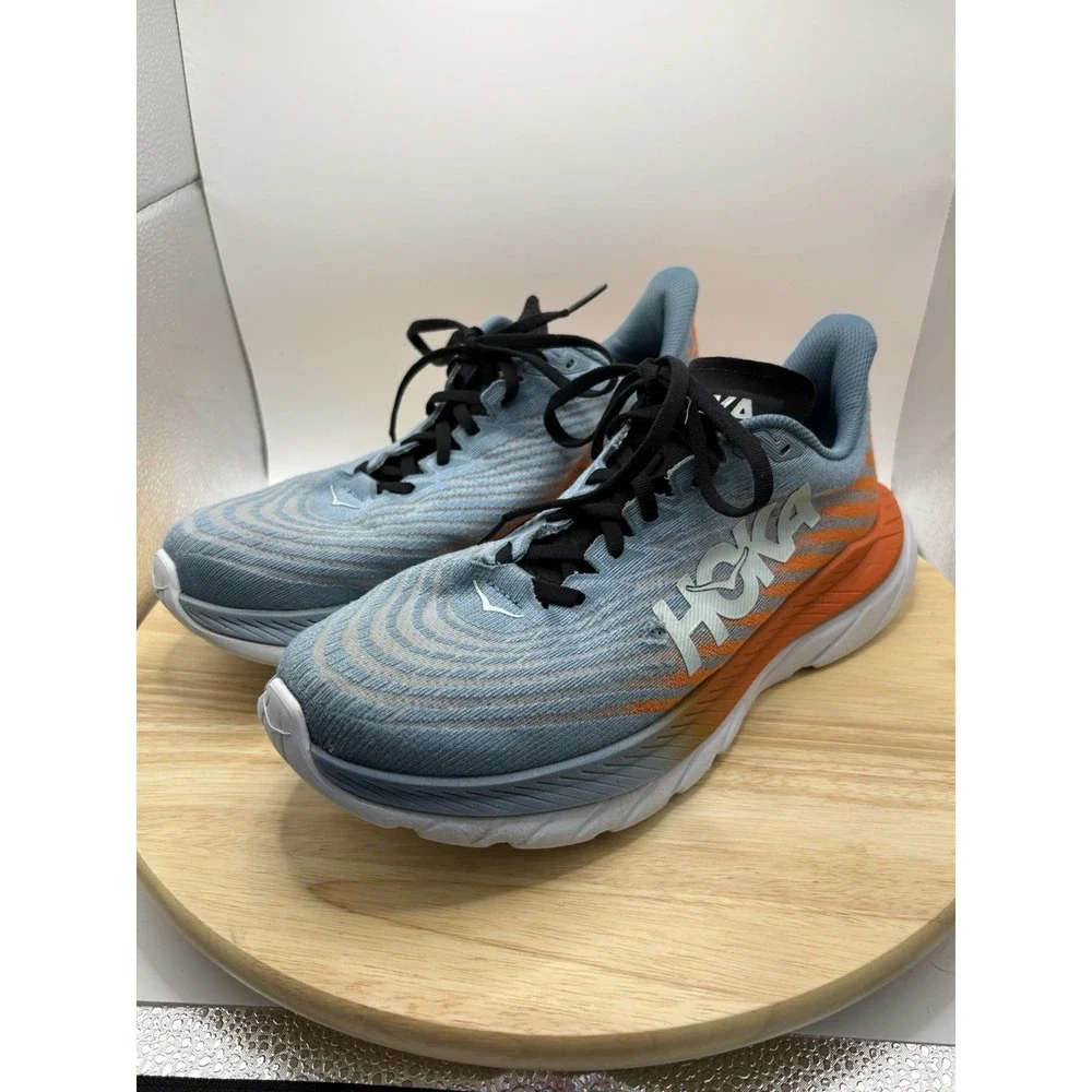 Hoka One One Mach 5 Mens Running Sneakers Mountain Spring Blue Orange 9D 1127893